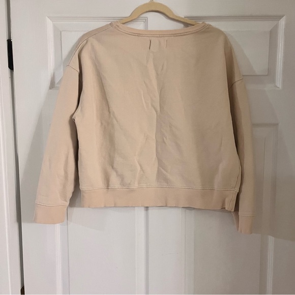 PACT kindness is cool cropped cotton pullover sweatshirt women’s large rainbow - Picture 2 of 6